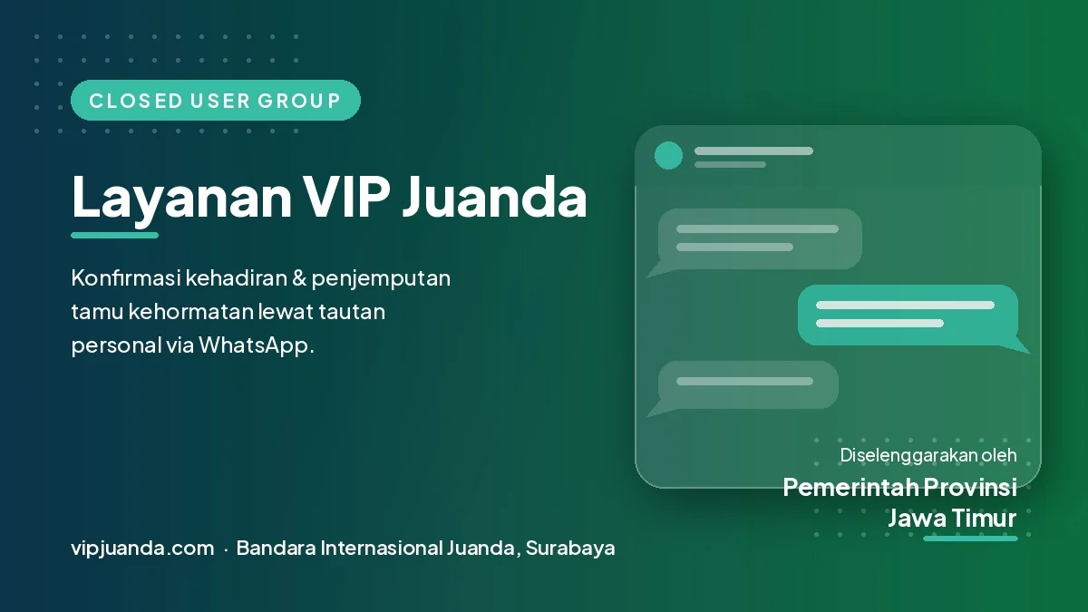 Layanan VIP Juanda — Komunikasi Tamu Kehormatan